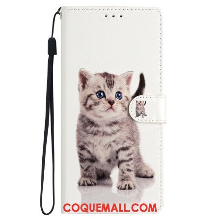 Housse iPhone 16 Pro Petit Chat à Lanière