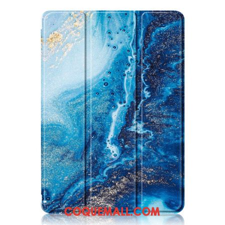 Smart Case Samsung Galaxy Tab S9 Porte-Stylet Dos Transparent Vague